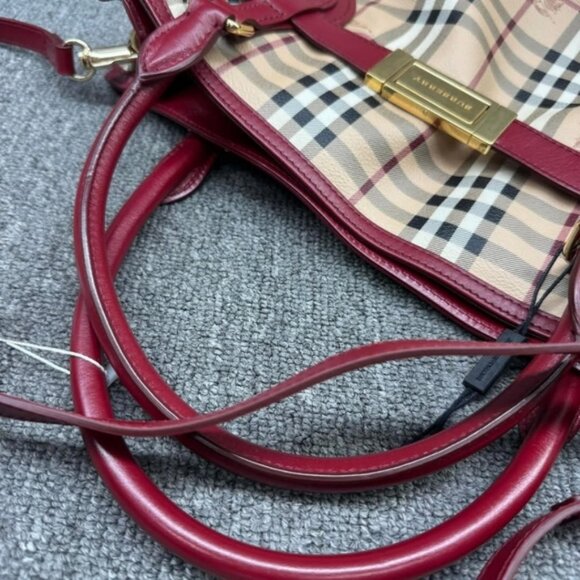 Burberry Brown Canvas Satchel 288-122824 - Picture 8 of 15